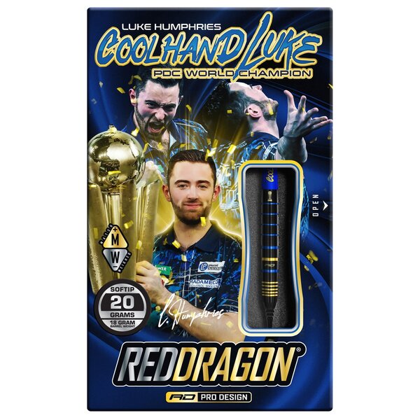 RED DRAGON Red Dragon Luke Humphries TX4 Avenger 90% Tungsten 18g Soft Tip Darts