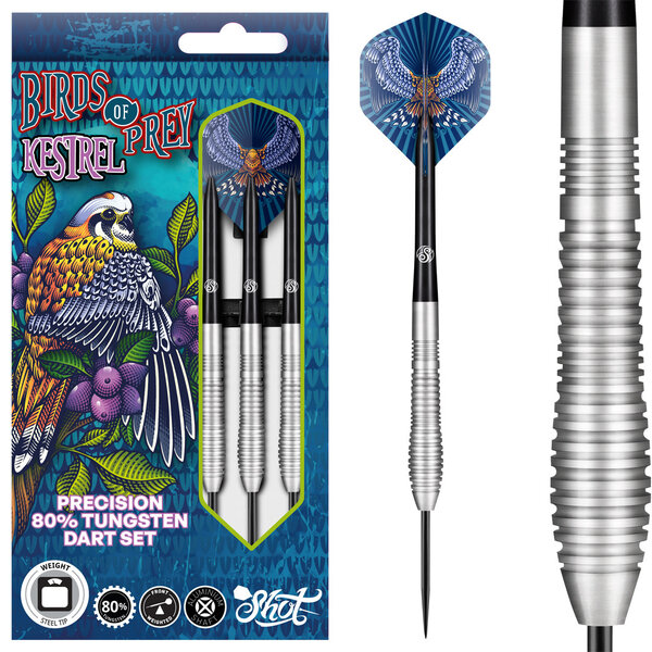 SHOT DARTS Shot Birds of Prey Kestrel 80% Steel Tip Darts