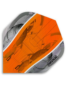 PENTATHLON Pentathlon Orange Silver Edge Standard Dart Flights