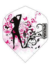 PENTATHLON Pentathlon Dancing Girl With Butterflies Standard Dart Flights