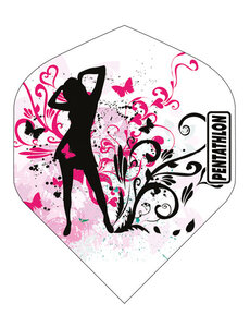 PENTATHLON Pentathlon Dancing Girl With Butterflies Standard Dart Flights