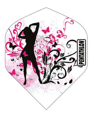 PENTATHLON Pentathlon Dancing Girl With Butterflies Standard Dart Flights