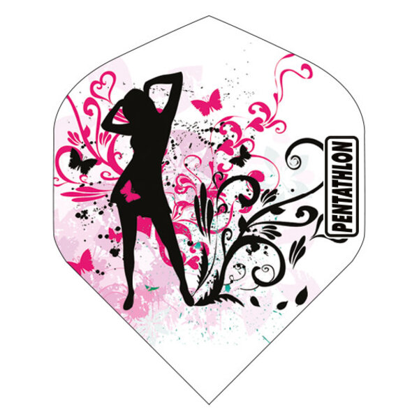 PENTATHLON Pentathlon Dancing Girl With Butterflies Standard Dart Flights