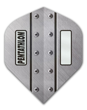 PENTATHLON Pentathlon Silver Metal Rivits No2 Dart Flights