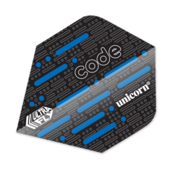 Unicorn Darts Unicorn Ultrafly .100 Code Blue Dart Flights Plus