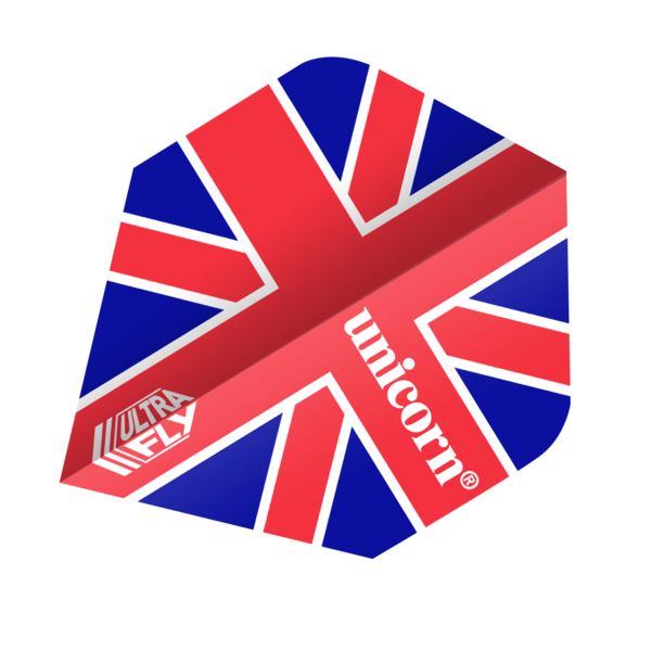 Unicorn Darts Unicorn Ultrafly .100 Union Jack Flag Dart Flights Plus