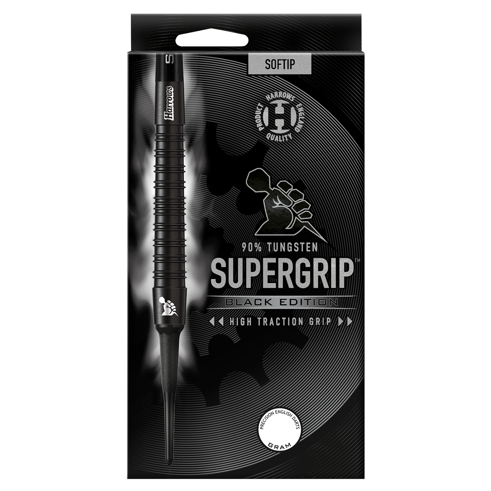 Harrows Darts Harrows Supergrip Black Edition 90% Soft Tip Darts