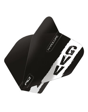 RED DRAGON Red Dragon Gian van Veen Black with GVV Logo Hardcore Standard Dart Flights