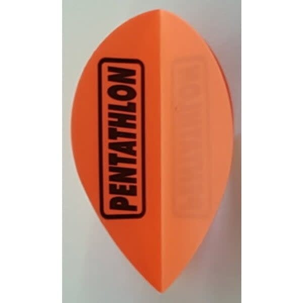 PENTATHLON Pentathlon Pear Fluro Orange Dart Flights - 5 Sets