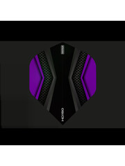 PENTATHLON Pentathlon HD150 Black and Purple Standard 150 Micron Thick Dart Flights  - 5 Sets