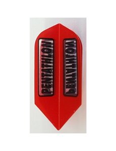 PENTATHLON Pentathlon Slim Red Dart Flights - 5 Sets