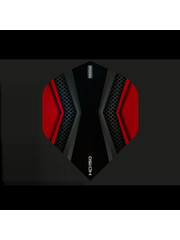 PENTATHLON Pentathlon HD150 Black and Red Standard 150 Micron Thick Dart Flights - 5 Sets