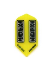 PENTATHLON Pentathlon HD150 Yellow Slim 150 Micron Thick Dart Flights - 5 Sets