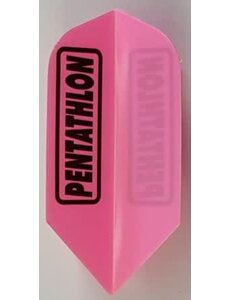 PENTATHLON Pentathlon Slim Fluro Pink Dart Flights - 5 Sets