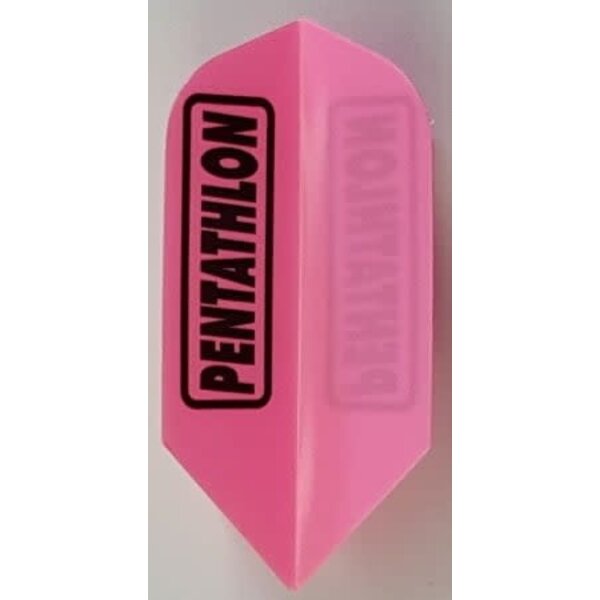 PENTATHLON Pentathlon Slim Fluro Pink Dart Flights - 5 Sets