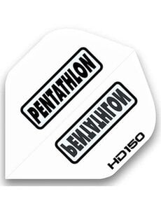 PENTATHLON Pentathlon HD150 White Standard 150 Micron Thick Dart Flights - 5 Sets