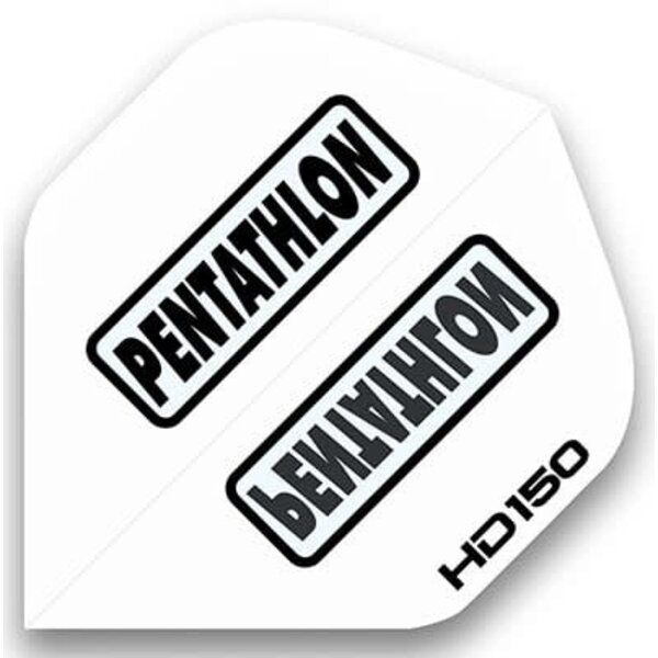 PENTATHLON Pentathlon HD150 White Standard 150 Micron Thick Dart Flights - 5 Sets