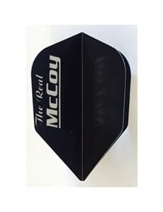 McCoy Darts McCoy Xtra Strong Standard Black with White Text The Real McCoy Dart Flights - 5 Sets