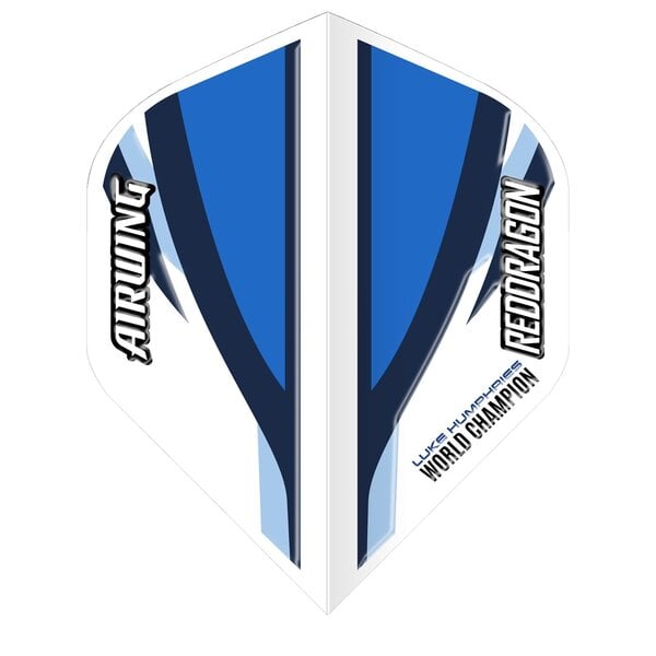 RED DRAGON Red Dragon Airwing Luke Humphries World Champion Moulded White & Blue Standard Dart Flights