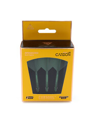 CueSoul Cuesoul ROST T19 Carbon Integrated Dart Shaft and Flight Big Wing Dark Green Flight with Green Carbon Rod