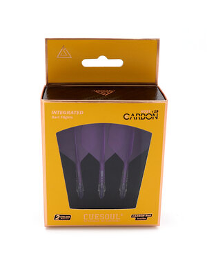 CueSoul Cuesoul ROST T19 Carbon Integrated Dart Shaft and Flight Big Wing Purple Flight with Purple Carbon Rod