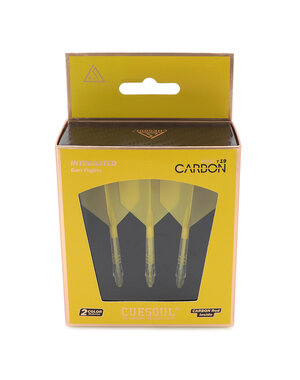 CueSoul Cuesoul ROST T19 Carbon Integrated Dart Shaft and Flight Big Wing Yellow Flight with Yellow Carbon Rod