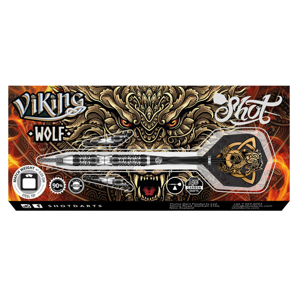SHOT DARTS Shot Viking Wolf 90% Steel Tip Darts