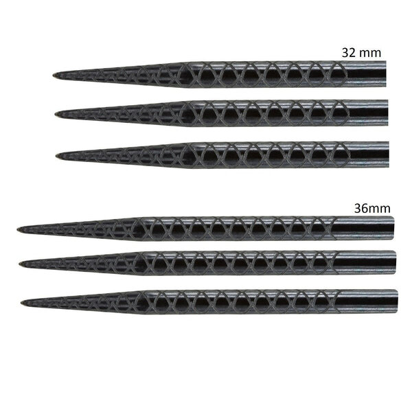 Target Darts Target Diamond Cut Replacement Steel Tip Points Black 36mm