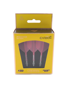 CueSoul Cuesoul ROST T19 Carbon Integrated Dart Shaft and Flight Big Wing Pink Flight with White Carbon Rod