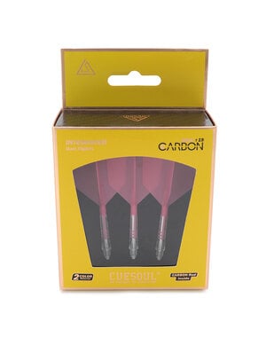 CueSoul Cuesoul ROST T19 Carbon Integrated Dart Shaft and Flight Big Wing Pink Flight with White Carbon Rod