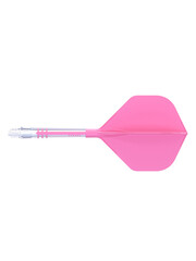 CueSoul Cuesoul ROST T19 Carbon Integrated Dart Shaft and Flight Big Standard Wing Pink Flight with White Carbon Rod