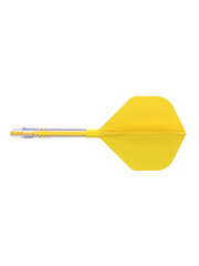 CueSoul Cuesoul ROST T19 Carbon Integrated Dart Shaft and Flight Big Standard Wing Yellow Flight with Yellow Carbon Rod
