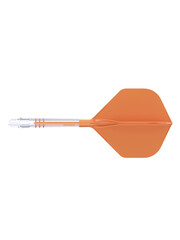 CueSoul Cuesoul ROST T19 Carbon Integrated Dart Shaft and Flight Big Standard Wing Orange Flight with White Carbon Rod