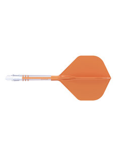 CueSoul Cuesoul ROST T19 Carbon Integrated Dart Shaft and Flight Big Standard Wing Orange Flight with White Carbon Rod