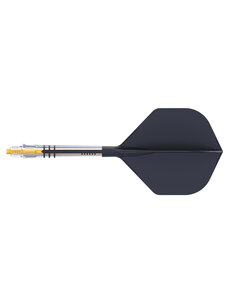 CueSoul Cuesoul ROST T19 Carbon Integrated Dart Shaft and Flight Small Standard Wing Black Flight with Yellow Carbon Rod