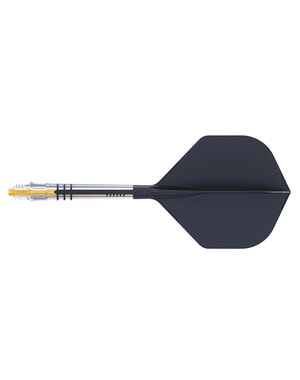 CueSoul Cuesoul ROST T19 Carbon Integrated Dart Shaft and Flight Small Standard Wing Black Flight with Yellow Carbon Rod