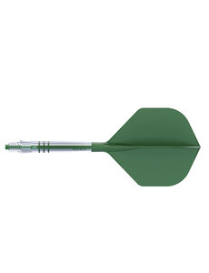 CueSoul Cuesoul ROST T19 Carbon Integrated Dart Shaft and Flight Small Standard Wing Green Flight with Green Carbon Rod