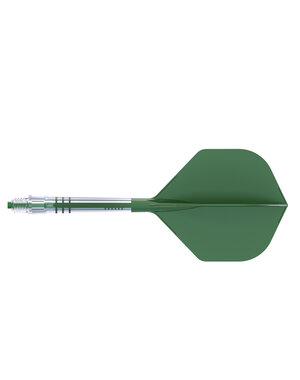 CueSoul Cuesoul ROST T19 Carbon Integrated Dart Shaft and Flight Small Standard Wing Green Flight with Green Carbon Rod