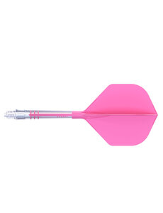 CueSoul Cuesoul ROST T19 Carbon Integrated Dart Shaft and Flight Small Standard Wing Pink Flight with White Carbon Rod