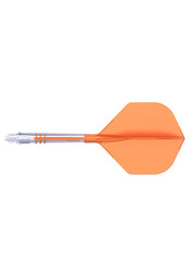 CueSoul Cuesoul ROST T19 Carbon Integrated Dart Shaft and Flight Small Standard Wing Orange Flight with White Carbon Rod