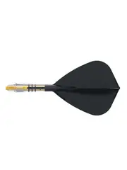 CueSoul Cuesoul ROST T19 Carbon Integrated Dart Shaft and Flight Kite Black Flight with Yellow Carbon Rod