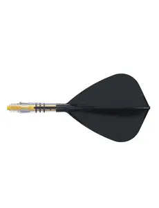CueSoul Cuesoul ROST T19 Carbon Integrated Dart Shaft and Flight Kite Black Flight with Yellow Carbon Rod