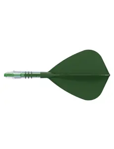 CueSoul Cuesoul ROST T19 Carbon Integrated Dart Shaft and Flight Kite Green Flight with Green Carbon Rod