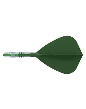 CueSoul Cuesoul ROST T19 Carbon Integrated Dart Shaft and Flight Kite Green Flight with Green Carbon Rod