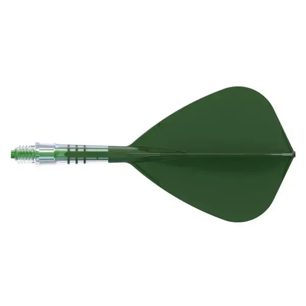 CueSoul Cuesoul ROST T19 Carbon Integrated Dart Shaft and Flight Kite Green Flight with Green Carbon Rod