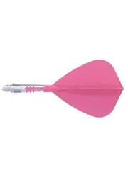 CueSoul Cuesoul ROST T19 Carbon Integrated Dart Shaft and Flight Kite Pink Flight with White Carbon Rod