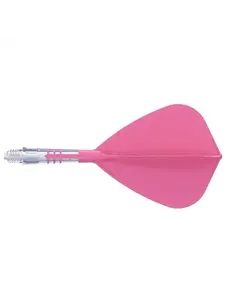 CueSoul Cuesoul ROST T19 Carbon Integrated Dart Shaft and Flight Kite Pink Flight with White Carbon Rod
