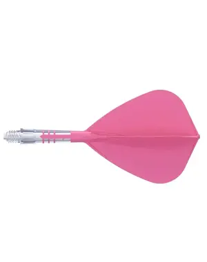 CueSoul Cuesoul ROST T19 Carbon Integrated Dart Shaft and Flight Kite Pink Flight with White Carbon Rod