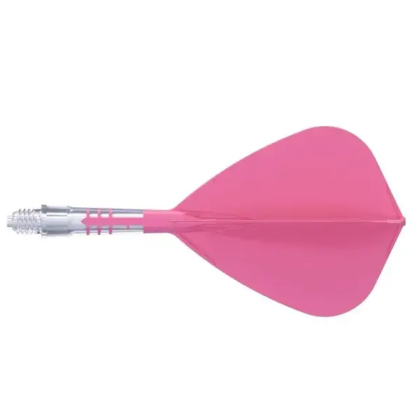 CueSoul Cuesoul ROST T19 Carbon Integrated Dart Shaft and Flight Kite Pink Flight with White Carbon Rod