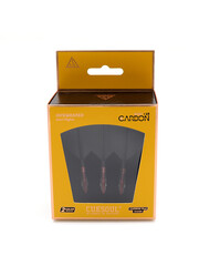 CueSoul Cuesoul ROST T19 Carbon Integrated Dart Shaft and Flight Big Wing Black Flight with Red Carbon Rod